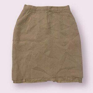 Beige Pencil A-Line Business Casual Work Boho Classy Classic Minimal Mini Skirt